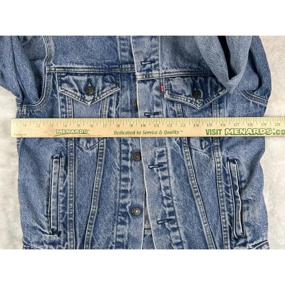 Vintage 80s Levis Type 3 Denim Trucker Jean Jacket 70506 0216 SZ 38 Medium Wash